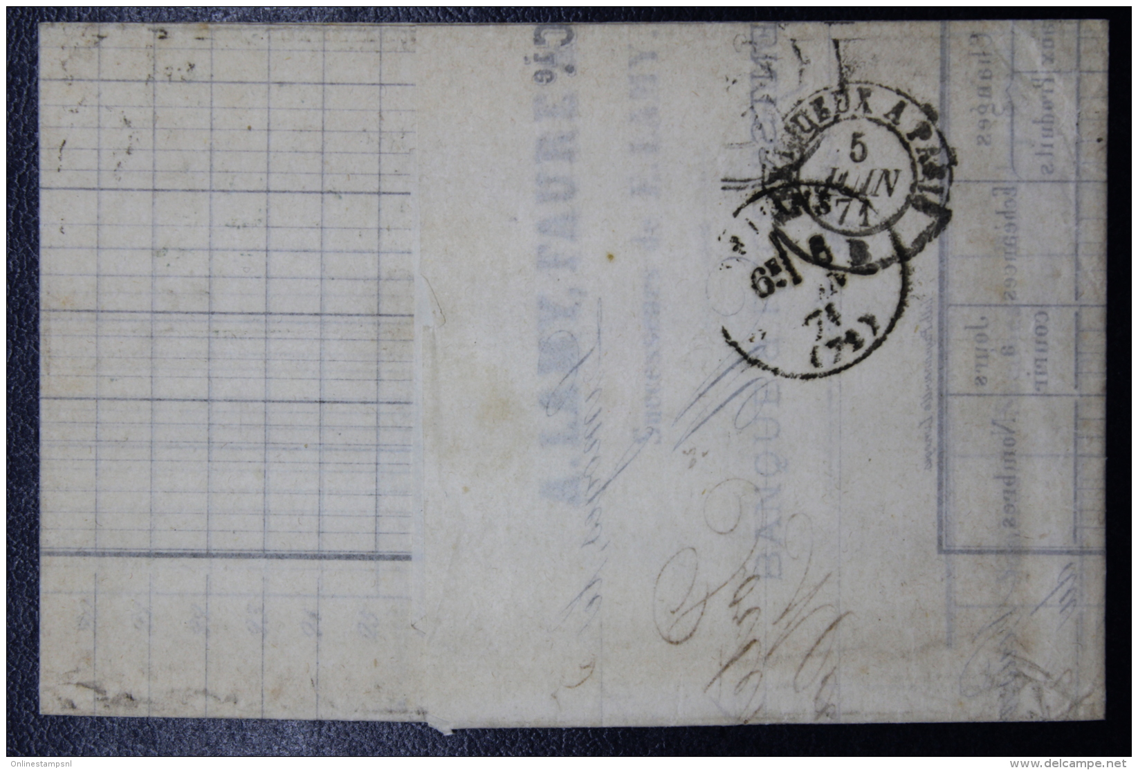 France: Lettre Complete Limoges GC 2049 -&gt; Mans, Yv Nr 48 - 1870 Bordeaux Printing