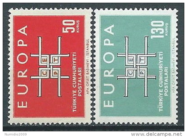 1963 EUROPA TURCHIA MNH ** - EV-3 - 1963