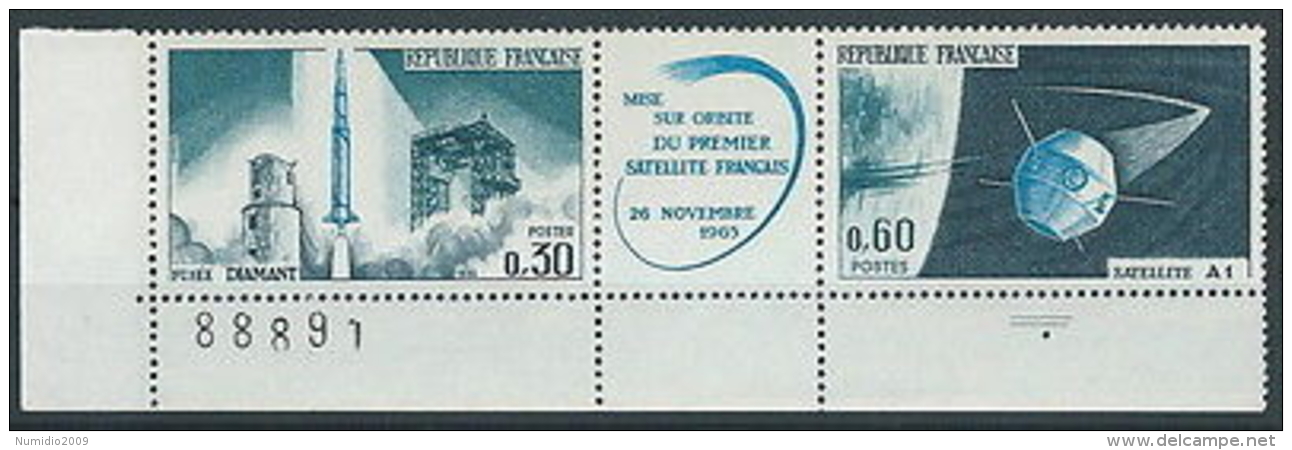 1965 FRANCIA LANCIO DEL PRIMO SATELLITE FRANCESE MNH ** -  FR797 - Unused Stamps