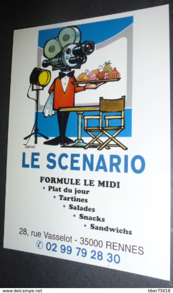Carte Postale - Le Scenario (Bar - Restaurant) Rennes (illustration : Castan) - Advertising
