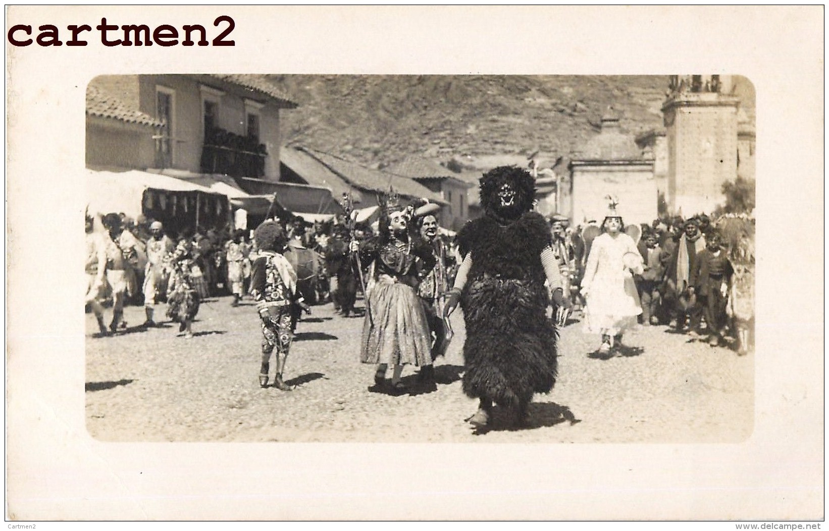 CARTE PHOTO : LA PAZ COCHABAMBA CERCADO CARNAVAL FIESTA PROCESSION INDIEN INDIOS ETHNIC BOLIVIE BOLIVIA SOUTH AMERICA - Bolivie