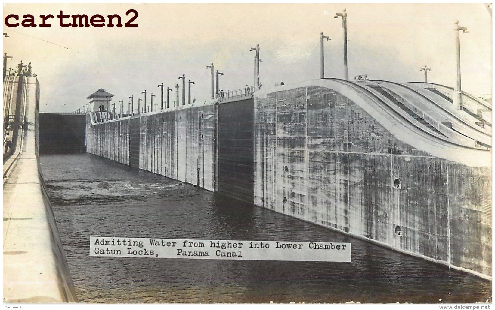 PHOTO CARD : PANAMA CANAL GATUN LOCKS BOAT BARRAGE - Panama