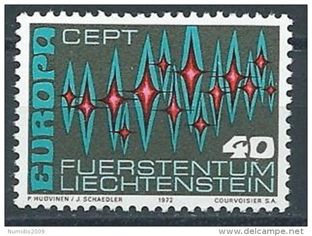 1972 EUROPA LIECHTENSTEIN MNH ** - EV-2 - 1972