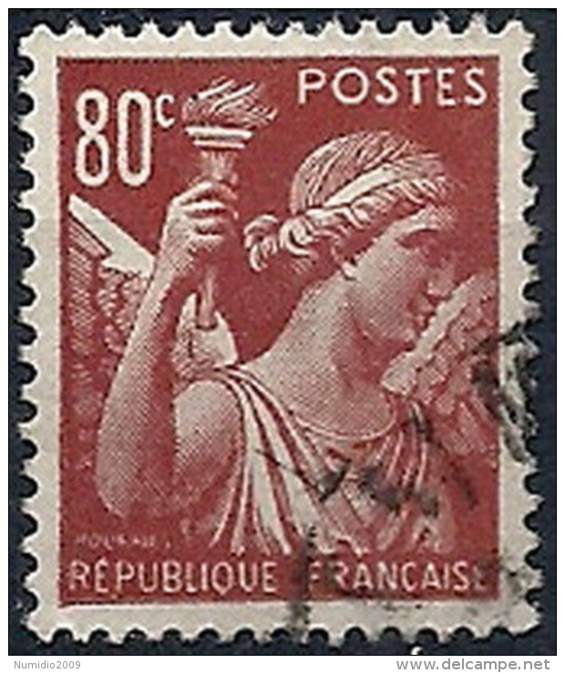 1939-41 FRANCIA USATO IRIS 80 CENT - FR658 - 1939-44 Iris