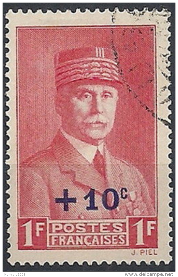 1941 FRANCIA USATO MARESCIALLO PETAIN SOPRASTAMPATO - FR661 - Oblitérés