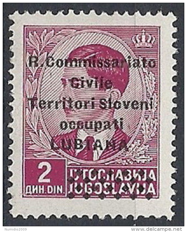 1941 LUBIANA R. COMMISSARIATO 2 D MH * - RR12221 - Lubiana