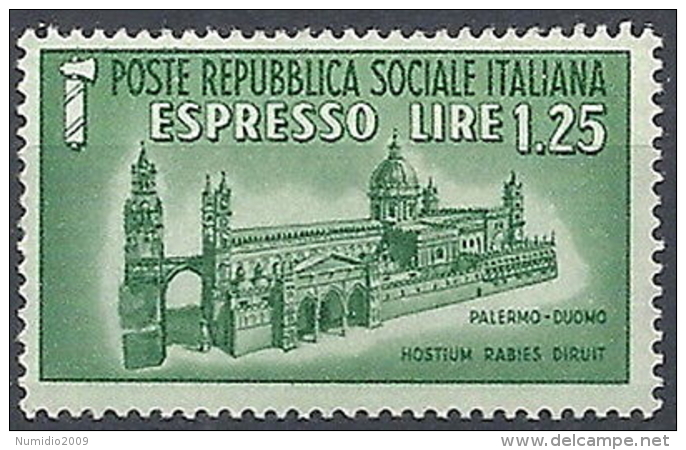 1944 RSI ESPRESSO DUOMO DI PALERMO MNH ** - RR12025 - Posta Espresso