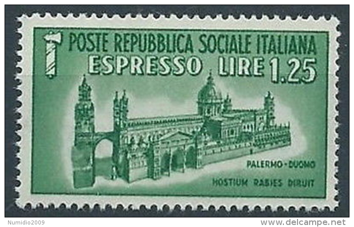 1944 RSI ESPRESSO DUOMO DI PALERMO MNH ** - RR13728-3 - Eilsendung (Eilpost)