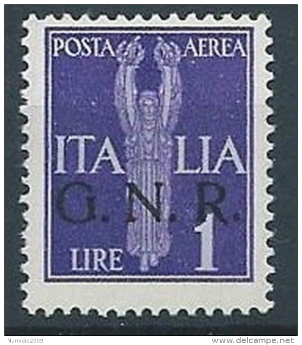 1944 RSI GNR VERONA POSTA AEREA 1 LIRA MNH ** - RSI262-4 - Correo Aéreo