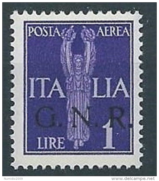 1944 RSI GNR VERONA POSTA AEREA 1 LIRA MNH ** - RSI262-7 - Luftpost