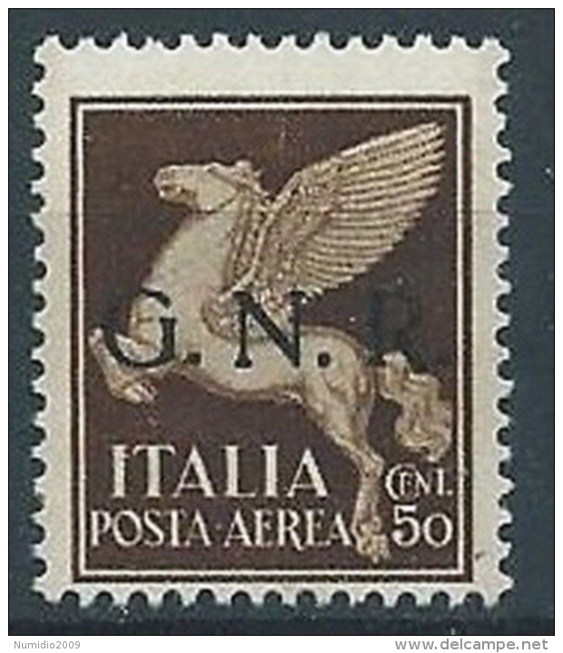 1944 RSI GNR VERONA POSTA AEREA 50 CENT MNH ** - RSI259-7 - Luftpost