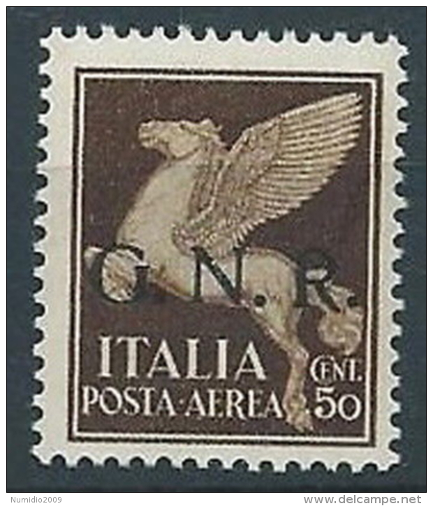 1944 RSI GNR VERONA POSTA AEREA 50 CENT MNH ** - RSI260-3 - Airmail