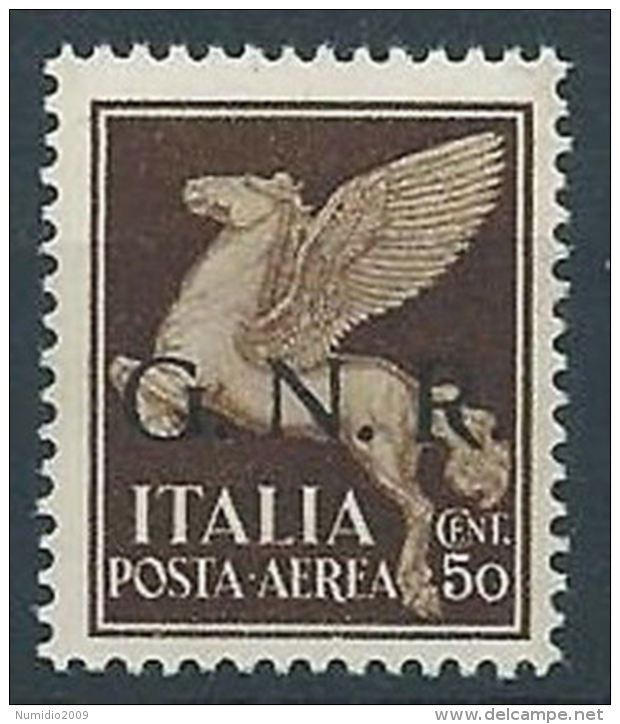 1944 RSI GNR VERONA POSTA AEREA 50 CENT MNH ** - RSI260-5 - Airmail