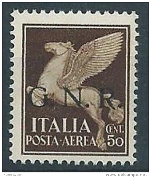 1944 RSI GNR VERONA POSTA AEREA 50 CENT MNH ** - RSI260-6 - Luftpost