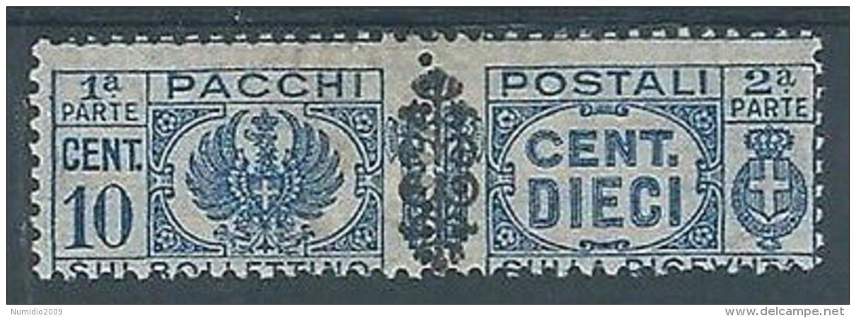 1945 LUOGOTENENZA PACCHI POSTALI 10 CENT MH * - RR4377 - Colis-postaux