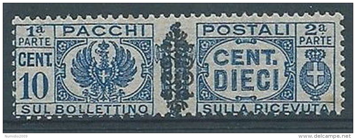 1945 LUOGOTENENZA PACCHI POSTALI 10 CENT MNH ** - RR4376-8 - Paketmarken