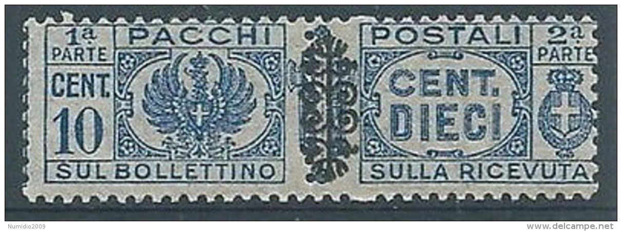 1945 LUOGOTENENZA PACCHI POSTALI 10 CENT MNH ** - RR4377 - Paketmarken