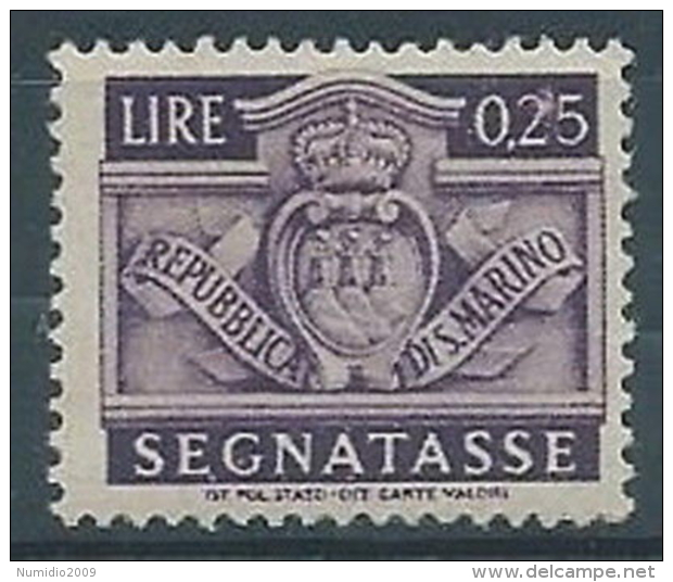 1945 SAN MARINO SEGNATASSE 25 CENT MNH ** - RR3986 - Segnatasse