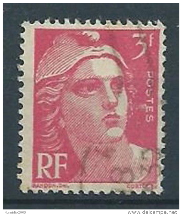 1945-47 FRANCIA USATO MARIANNA DI GANDON 3 F - FR881 - 1945-54 Marianna Di Gandon