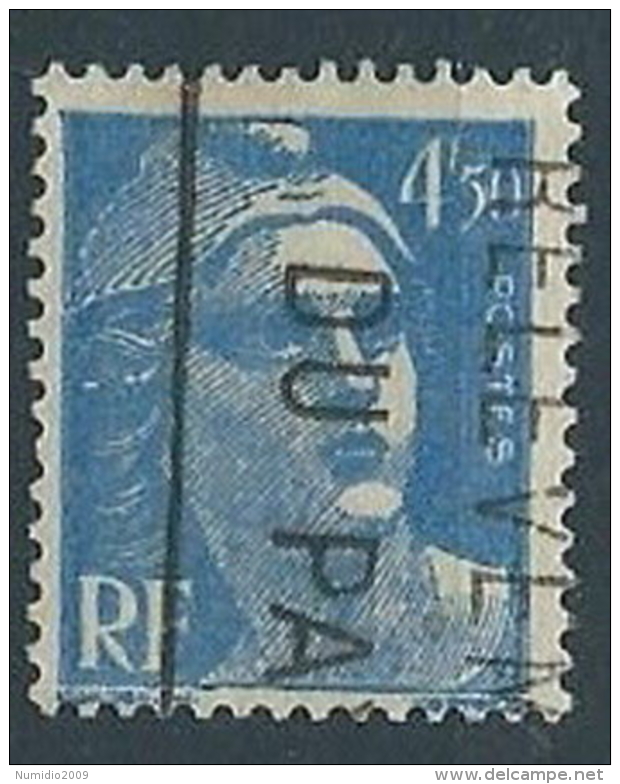 1945-47 FRANCIA USATO MARIANNA DI GANDON 4,50 F - FR881 - 1945-54 Marianna Di Gandon