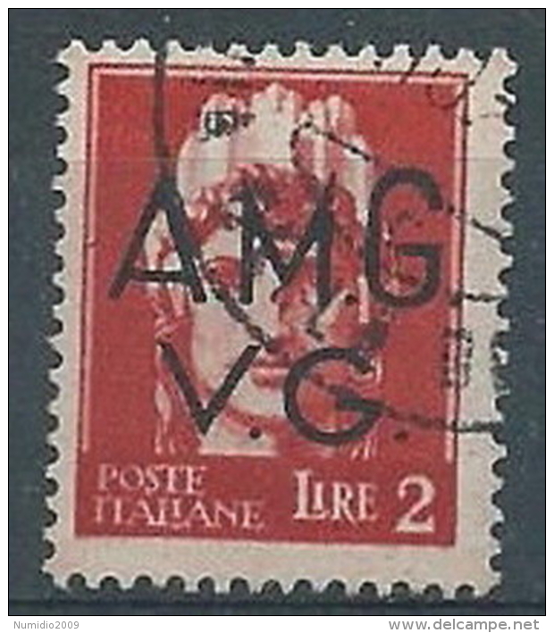 1945-47 TRIESTE AMG VG USATO 2 LIRE - RR5092-2 - Afgestempeld