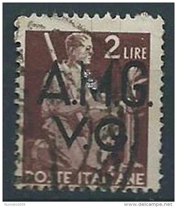 1945-47 TRIESTE AMG VG USATO DEMOCRATICA 2 LIRE - RR13221-2 - Used