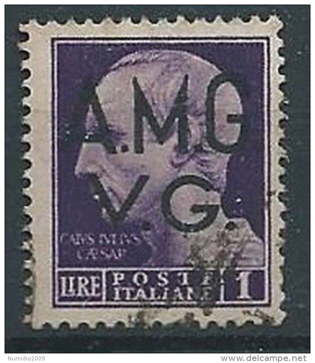 1945-47 TRIESTE AMG VG USATO IMPERIALE 1 LIRA - RR13222-3 - Oblitérés