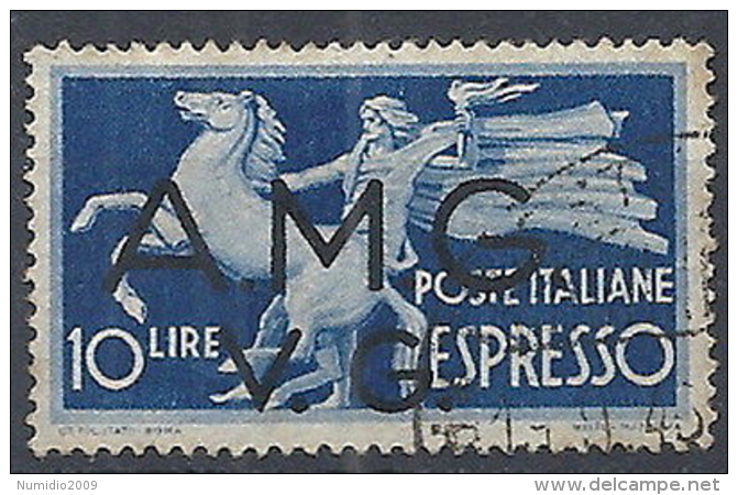 1946 TRIESTE AMG VG USATO ESPRESSO 10 LIRE - RR12208 - Usados