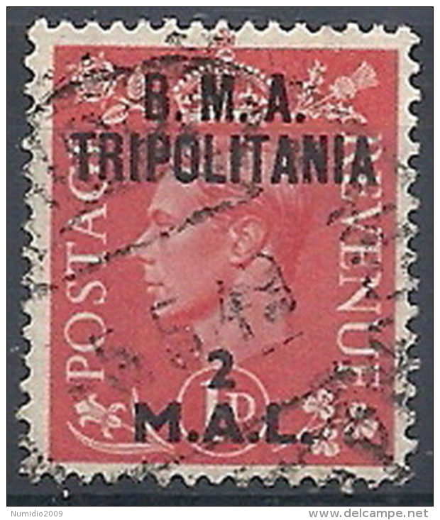 1948 OCCUPAZIONE BRITANNICA TRIPOLITANIA BMA USATO 2 MAL - RR11977 - Tripolitania