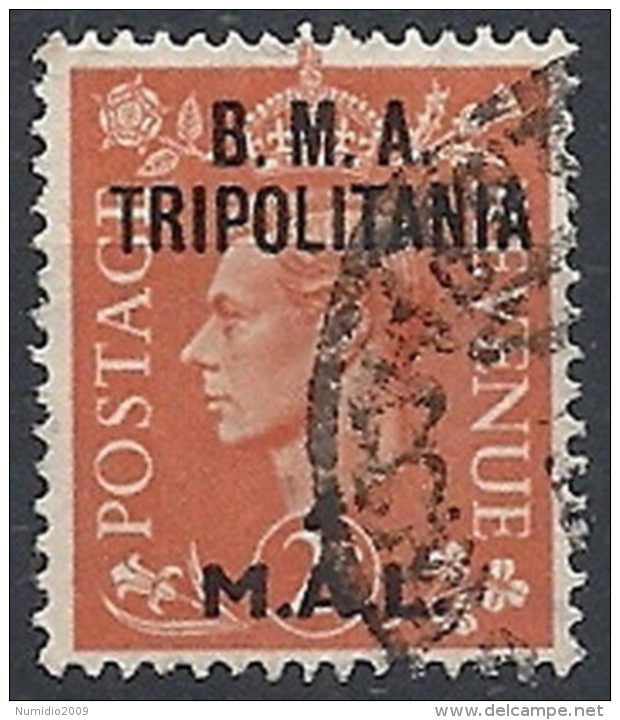 1948 OCCUPAZIONE INGLESE TRIPOLITANIA BMA USATO 4 MAL - RR12497-2 - Tripolitania