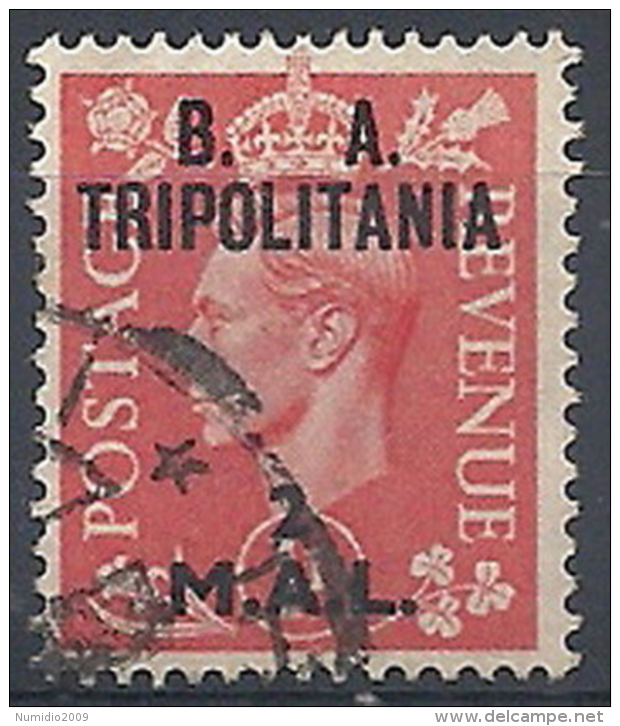 1950 OCCUPAZIONE BRITANNICA TRIPOLITANIA BA USATO 2 MAL - RR11978 - Tripolitania