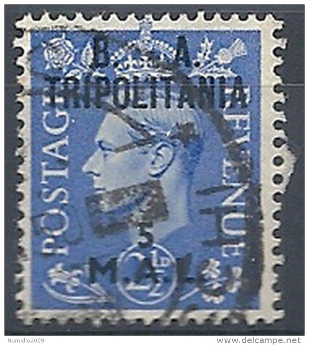 1950 OCCUPAZIONE BRITANNICA TRIPOLITANIA BA USATO 5 MAL - RR11977 - Tripolitaine