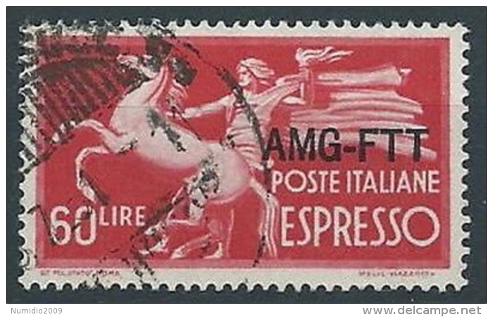 1950 TRIESTE A USATO ESPRESSO 60 LIRE - RR13054 - Express Mail