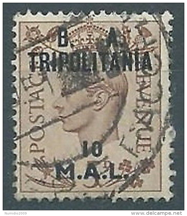 1950 TRIPOLITANIA USATO BA 10 MAL - RR2122 - Tripolitaine
