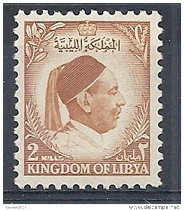 1952 LIBIA REGNO EFFIGIE RE IDRISS 2 M MNH ** - RR12615 - Libia
