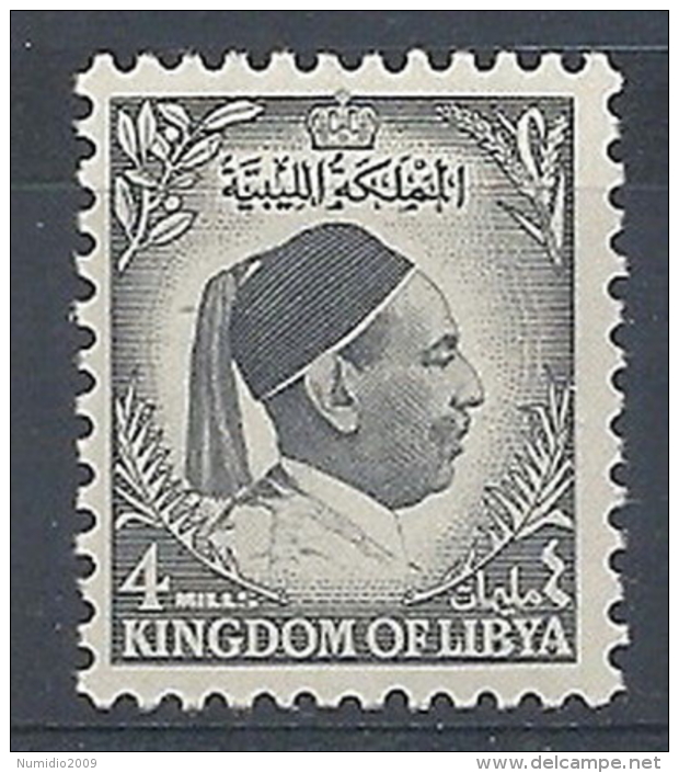 1952 LIBIA REGNO EFFIGIE RE IDRISS 4 M MNH ** - RR12615 - Libia