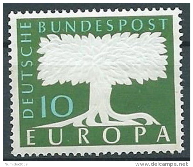 1957 EUROPA GERMANIA 10 P CON FILIGRANA MNH ** - EV-4 - 1957