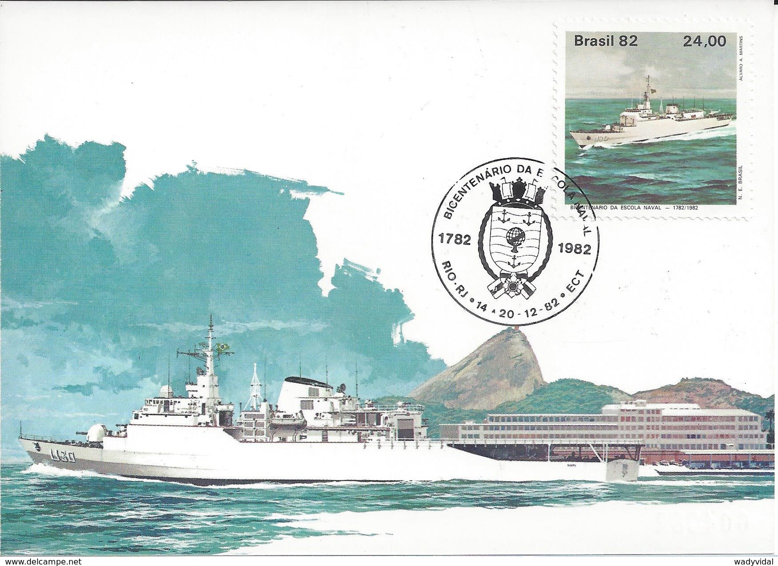 BRAZIL - 1982 - MAXIMUM CARD - RHM #MAX-74 - MARITIME - BRAZIL'S NAVY .......... WNV - Maximum Cards