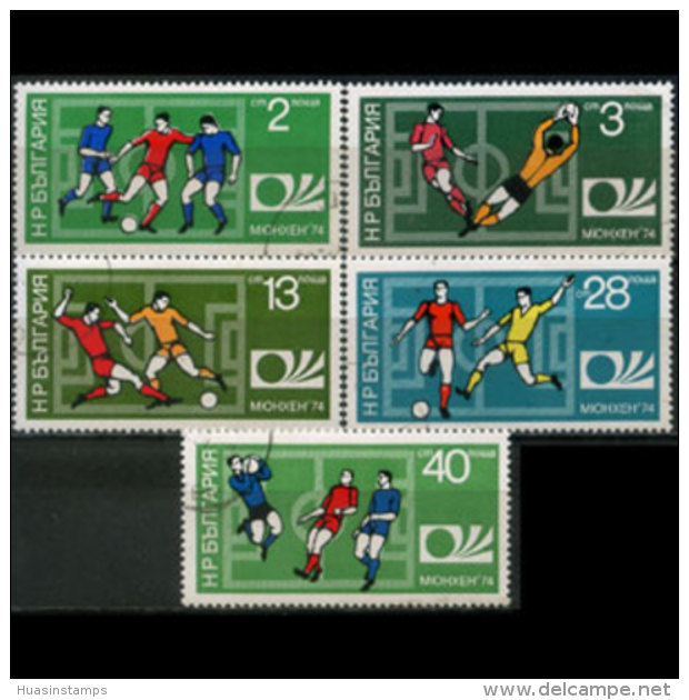 BULGARIA 1974 - Scott# 2166-70 Soccer 2-40s CTO - Gebraucht