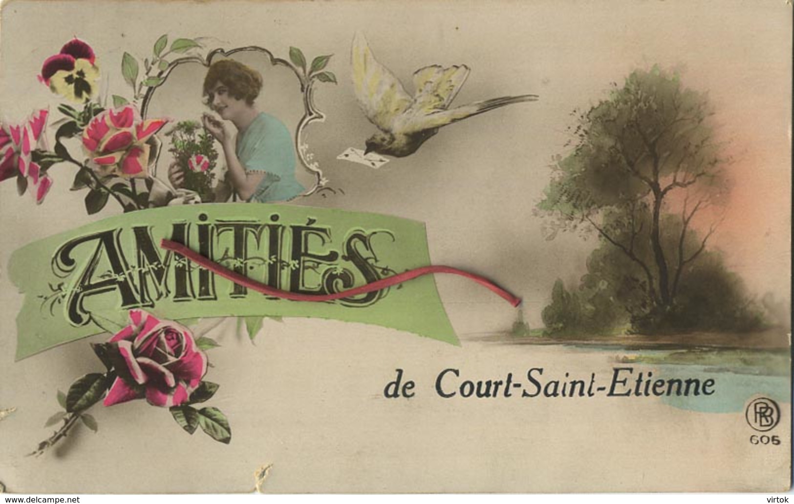 Court-Saint-Etienne :  Amities  ( Ecrit  Avec Timbre ) - Court-Saint-Etienne