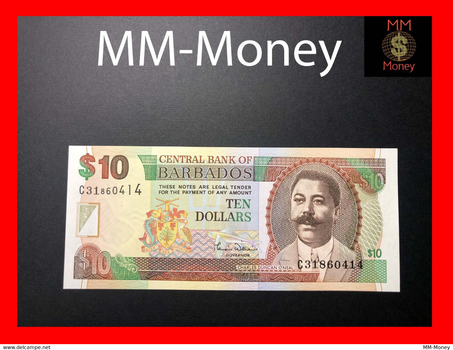 BARBADOS 10 $  2000  "sig. Williams"  P. 62  UNC - Barbados