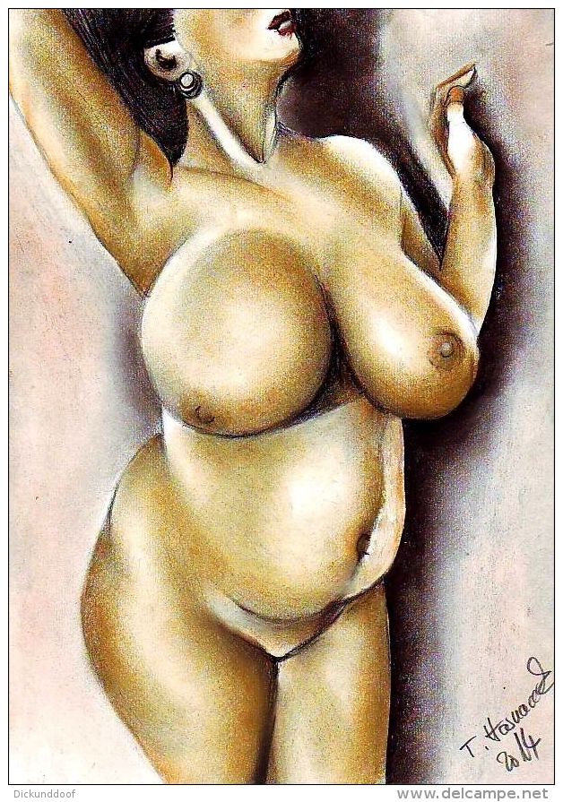 PAYSAGES DE CORPS D' UNE FEMME NU, Akt, Nude  PEINTURE PASTEL  Signé - Pastels