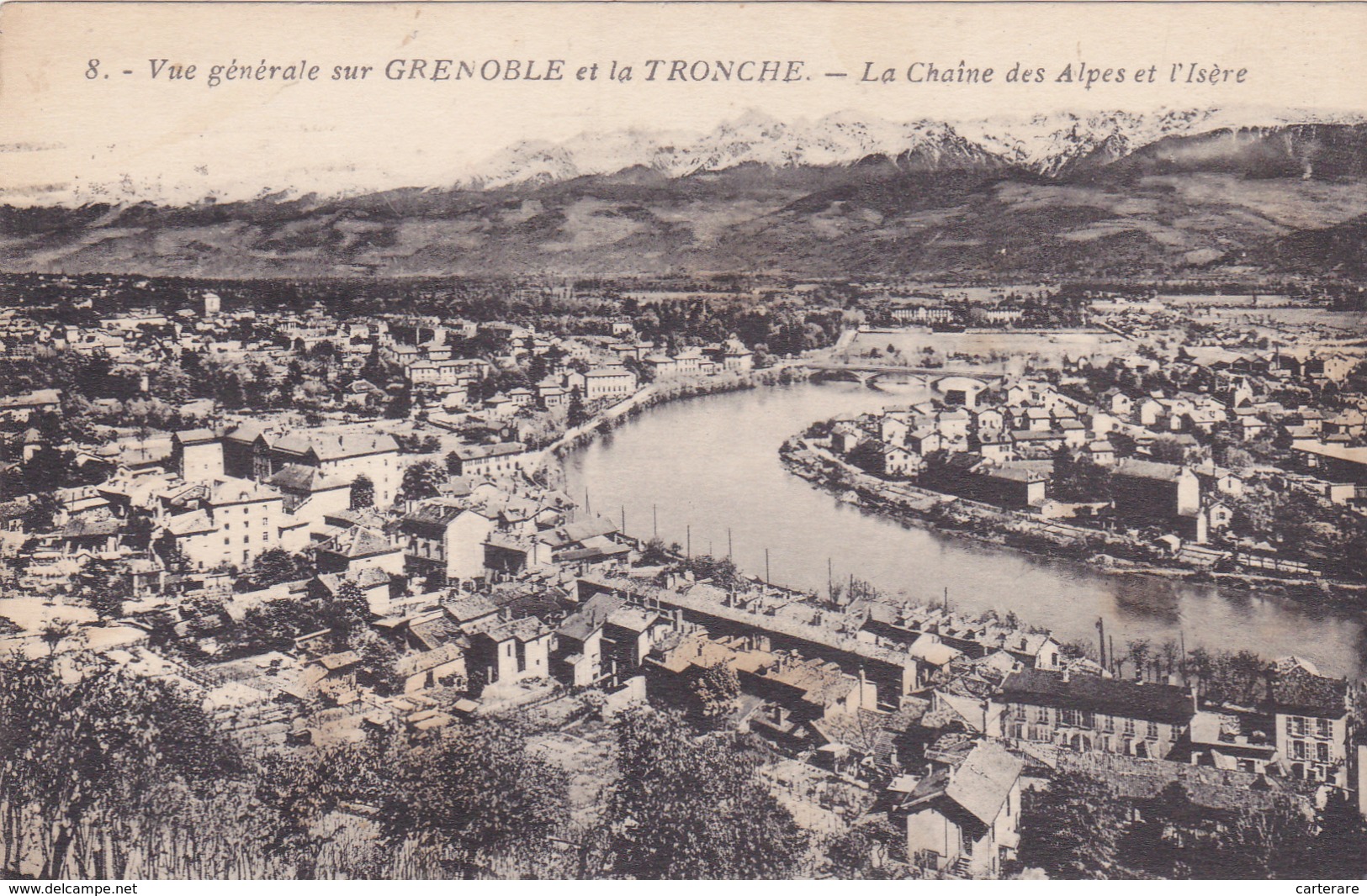 38,ISERE,LA TRONCHE,GRENOBLE,1935,VUE AERIENNE,EDITION MARF - La Tronche
