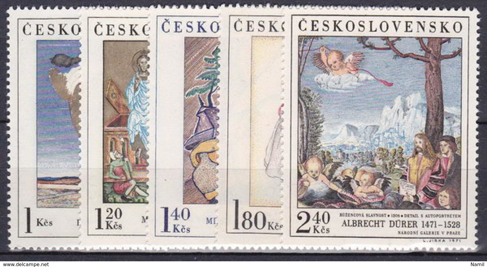 ** Tchécoslovaquie 1971 Mi 2032-6 (Yv 1876-80), (MNH) - Unused Stamps