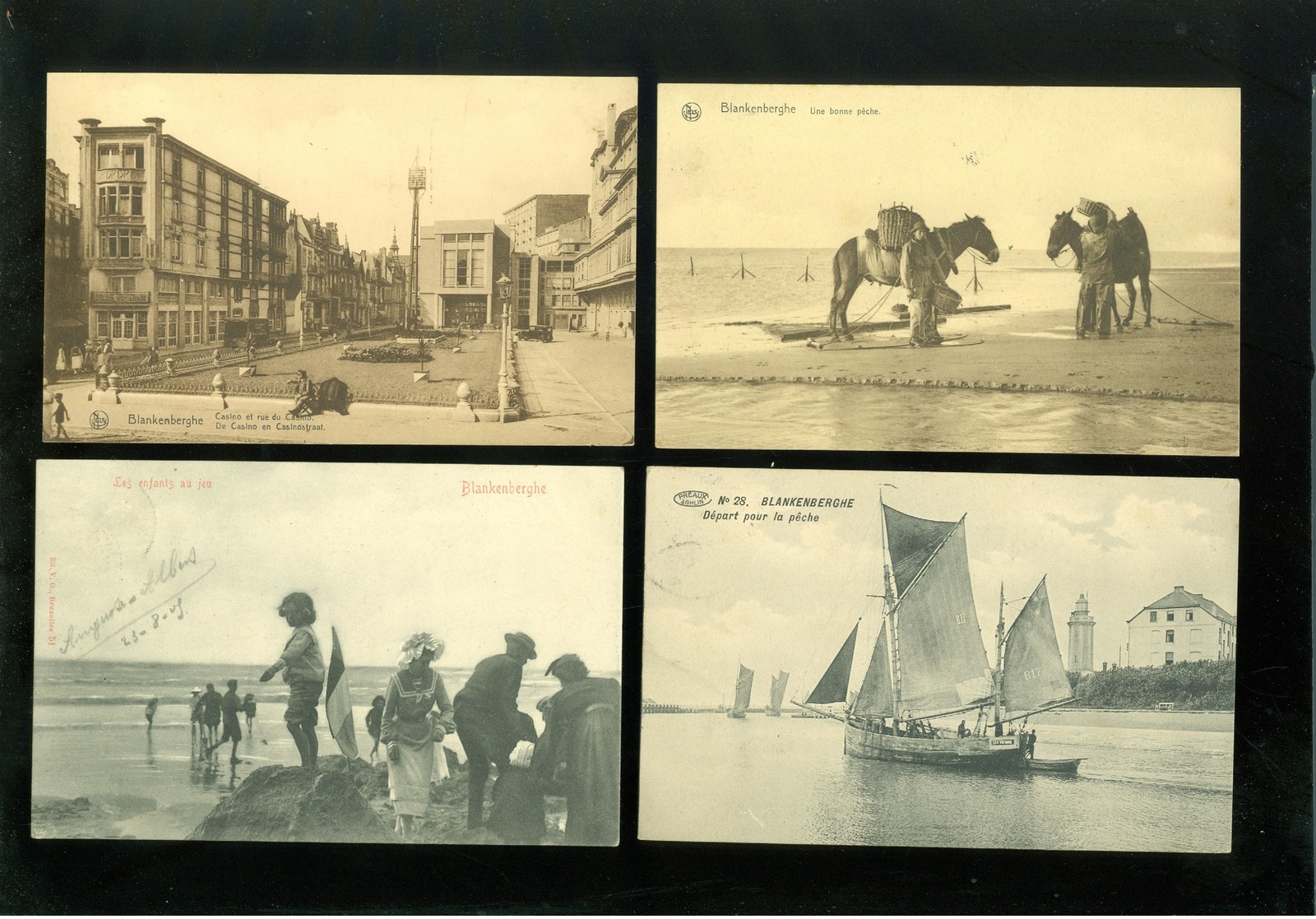 Beau lot de 60 cartes postales de Belgique  la côte  Blankenberge     Mooi lot van 60 postkaarten van België - 60 scans