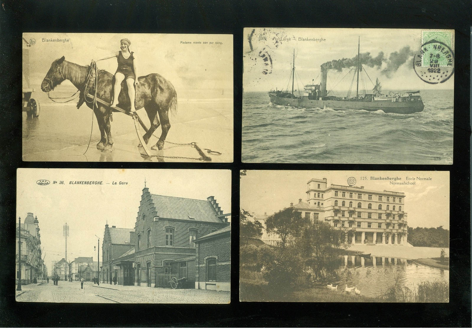 Beau lot de 60 cartes postales de Belgique  la côte  Blankenberge     Mooi lot van 60 postkaarten van België - 60 scans