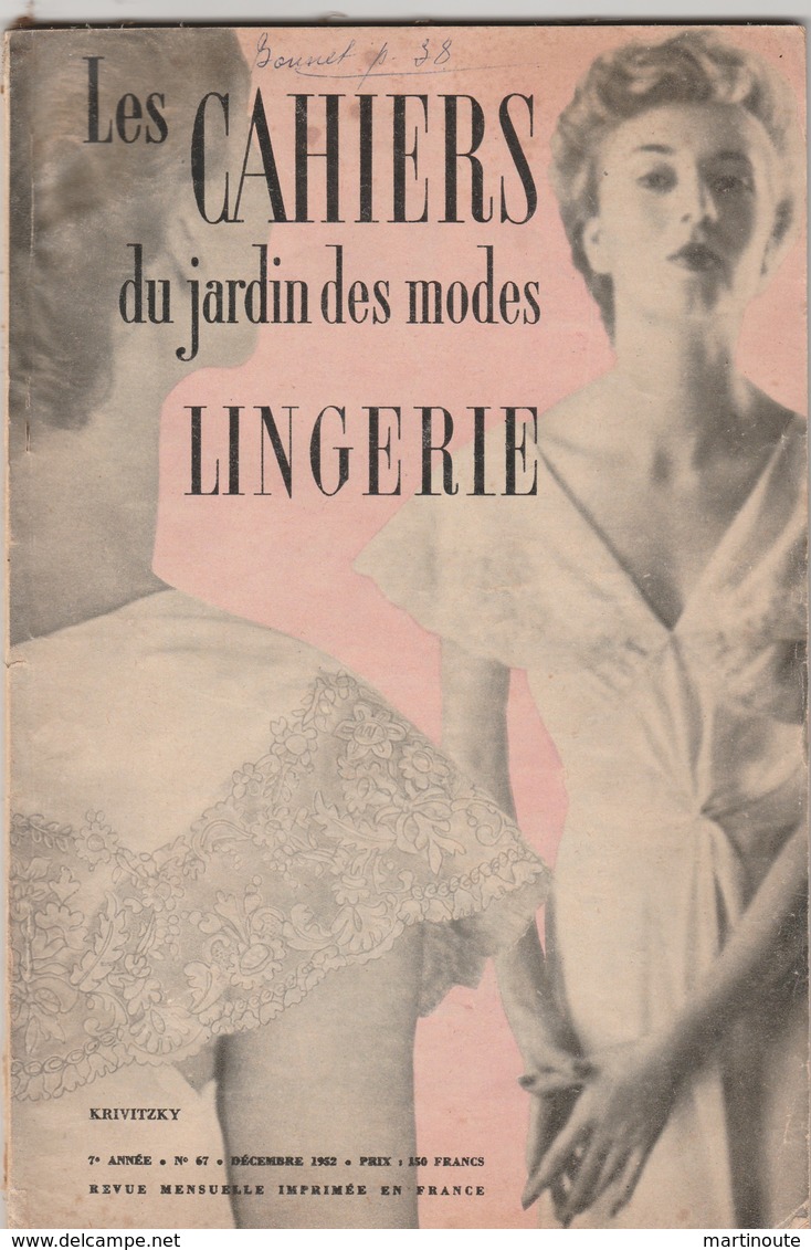 Très Beau Livre Sur La Lingerie , 62 Pages Illustrées , 1932  - 003 - Mode