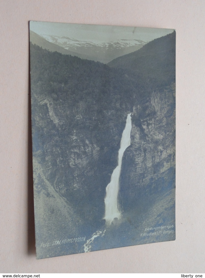 Voss : STALHEIMSFOSSEN ( Knudsen Bergen / Eneberettiget 1906 ) Anno 19?? ( Zie Foto ) ! - Norvège