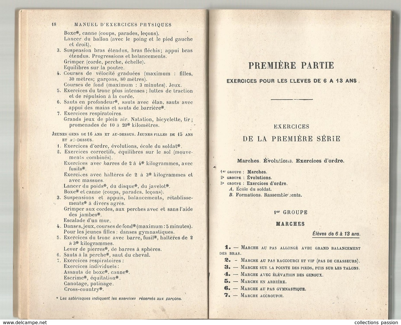 Manuel D'exercices Physiques Et De Jeux Scolaires , Ministère De L'instruction Publique , Hachette , Frais Fr 5.00 E - 6-12 Years Old