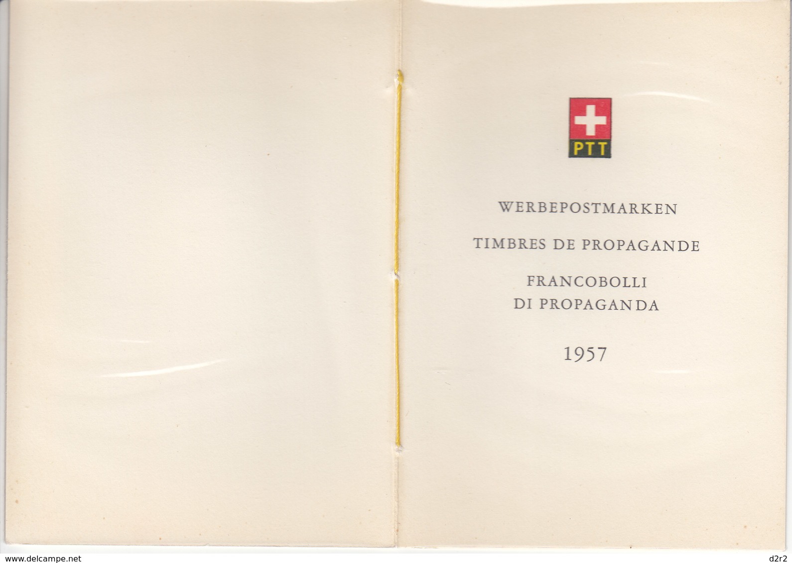 LIVRET SOUVENIR DES PTT - NUM 6- 1957/ET - TIMBRES DE PROPAGANDE   - COTE 50.--CHF - FRANCAIS - Markenheftchen